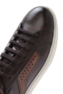 Erkek Kahverengi Bağcıklı Deri Sneaker | Derimod Erkek Kahverengi Bağcıklı Deri Sneaker | Derimod