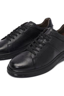 Men's Black Lace-Up Leather Sneaker | Derimod Men's Black Lace-Up Leather Sneaker | Derimod