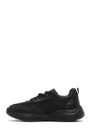 Men's Black Lace-up Thick-Sole Leather Casual Sneaker | Derimod Men's Black Lace-up Thick-Sole Leather Casual Sneaker | Derimod
