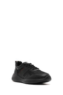 Men's Black Lace-up Thick-Sole Leather Casual Sneaker | Derimod Men's Black Lace-up Thick-Sole Leather Casual Sneaker | Derimod