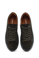 Men's Khaki Lace-Up Suede Leather Sneakers | Derimod Men's Khaki Lace-Up Suede Leather Sneakers | Derimod