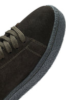 Men's Khaki Lace-Up Suede Leather Sneakers | Derimod Men's Khaki Lace-Up Suede Leather Sneakers | Derimod