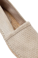 Erkek Bej Süet Deri Espadril | Derimod Erkek Bej Süet Deri Espadril | Derimod