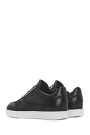 Erkek Siyah Bağcıklı Deri Sneaker | Derimod Erkek Siyah Bağcıklı Deri Sneaker | Derimod