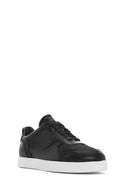 Erkek Siyah Bağcıklı Deri Sneaker | Derimod Erkek Siyah Bağcıklı Deri Sneaker | Derimod