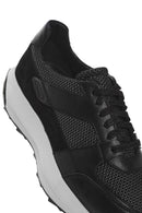 Erkek Siyah Bağcıklı Kalın Tabanlı Deri Sneaker | Derimod Erkek Siyah Bağcıklı Kalın Tabanlı Deri Sneaker | Derimod