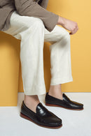 Men's Black Leather Casual Loafer | Derimod Men's Black Leather Casual Loafer | Derimod