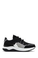 Erkek Siyah Bağcıklı Kalın Tabanlı Deri Sneaker | Derimod Erkek Siyah Bağcıklı Kalın Tabanlı Deri Sneaker | Derimod