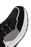 Erkek Siyah Bağcıklı Kalın Tabanlı Deri Sneaker | Derimod Erkek Siyah Bağcıklı Kalın Tabanlı Deri Sneaker | Derimod