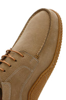 Men's Beige Lace-Up Nubuck Leather Casual Shoes | Derimod Men's Beige Lace-Up Nubuck Leather Casual Shoes | Derimod