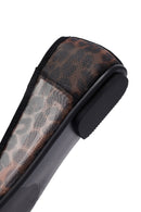 Women's Leopard Bow Patterned Ballerinas | Derimod Women's Leopard Bow Patterned Ballerinas | Derimod