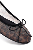 Women's Leopard Bow Patterned Ballerinas | Derimod Women's Leopard Bow Patterned Ballerinas | Derimod