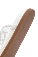 Women's White Double Buckle Slippers | Derimod Women's White Double Buckle Slippers | Derimod