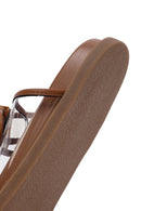 Women's Tan Double Buckle Slippers | Derimod Women's Tan Double Buckle Slippers | Derimod