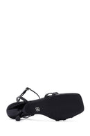 Women's Black Ankle Buckle Low Thin Heel Sandals | Derimod Women's Black Ankle Buckle Low Thin Heel Sandals | Derimod