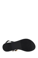 Women's Black Metal Detailed Flip-Flop Sandals | Derimod Women's Black Metal Detailed Flip-Flop Sandals | Derimod