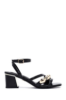Women's Black Ankle Buckle Low Heel Sandals | Derimod Women's Black Ankle Buckle Low Heel Sandals | Derimod
