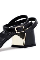 Women's Black Ankle Buckle Low Heel Sandals | Derimod Women's Black Ankle Buckle Low Heel Sandals | Derimod