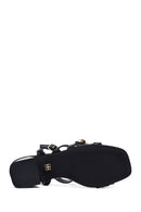 Women's Black Ankle Buckle Low Heel Sandals | Derimod Women's Black Ankle Buckle Low Heel Sandals | Derimod