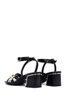 Women's Black Ankle Buckle Low Heel Sandals | Derimod Women's Black Ankle Buckle Low Heel Sandals | Derimod