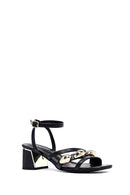 Women's Black Ankle Buckle Low Heel Sandals | Derimod Women's Black Ankle Buckle Low Heel Sandals | Derimod
