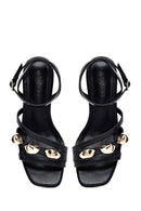 Women's Black Ankle Buckle Low Heel Sandals | Derimod Women's Black Ankle Buckle Low Heel Sandals | Derimod