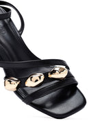 Women's Black Ankle Buckle Low Heel Sandals | Derimod Women's Black Ankle Buckle Low Heel Sandals | Derimod