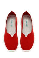 Kadın Kırmızı Süet Espadril | Derimod Kadın Kırmızı Süet Espadril | Derimod
