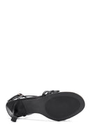 Women's Black Ankle Buckle Thin High Heel Sandals | Derimod Women's Black Ankle Buckle Thin High Heel Sandals | Derimod