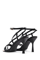 Women's Black Ankle Buckle Thin High Heel Sandals | Derimod Women's Black Ankle Buckle Thin High Heel Sandals | Derimod