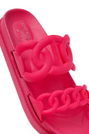 Women's Pink Glitter Jelly Slippers | Derimod Women's Pink Glitter Jelly Slippers | Derimod
