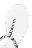Women's Transparent Jelly Sandals with Stones | Derimod Women's Transparent Jelly Sandals with Stones | Derimod