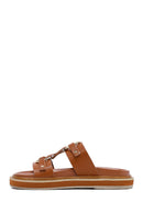 Women's Tan Accessory Slippers | Derimod Women's Tan Accessory Slippers | Derimod
