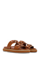 Women's Tan Accessory Slippers | Derimod Women's Tan Accessory Slippers | Derimod