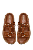 Women's Tan Accessory Slippers | Derimod Women's Tan Accessory Slippers | Derimod