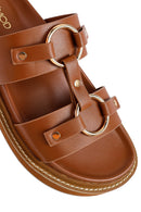 Women's Tan Accessory Slippers | Derimod Women's Tan Accessory Slippers | Derimod