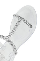 Women's Transparent Jelly Back Buckle Stone Sandals | Derimod Women's Transparent Jelly Back Buckle Stone Sandals | Derimod