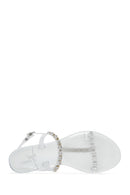 Women's Transparent Jelly Back Buckle Stone Sandals | Derimod Women's Transparent Jelly Back Buckle Stone Sandals | Derimod