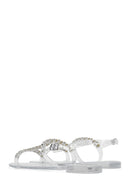 Women's Transparent Jelly Back Buckle Stone Sandals | Derimod Women's Transparent Jelly Back Buckle Stone Sandals | Derimod