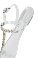 Women's Transparent Jelly Back Buckle Stone Sandals | Derimod Women's Transparent Jelly Back Buckle Stone Sandals | Derimod