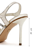 Women's Gold Ankle Buckle High Thin Heel Sandals | Derimod Women's Gold Ankle Buckle High Thin Heel Sandals | Derimod