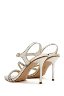 Women's Gold Ankle Buckle High Thin Heel Sandals | Derimod Women's Gold Ankle Buckle High Thin Heel Sandals | Derimod
