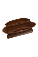 Woman Brown Long Strap Crossbody Bag | Derimod Woman Brown Long Strap Crossbody Bag | Derimod