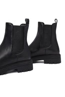Woman Siyah Leather Chelsea Bot | Derimod Woman Siyah Leather Chelsea Bot | Derimod
