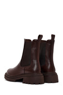 Women's Brown Thick-Soled Leather Chelsea Boot | Derimod Women's Brown Thick-Soled Leather Chelsea Boot | Derimod