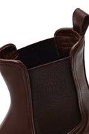 Women's Brown Thick-Soled Leather Chelsea Boot | Derimod Women's Brown Thick-Soled Leather Chelsea Boot | Derimod
