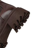 Women's Brown Thick-Soled Leather Chelsea Boot | Derimod Women's Brown Thick-Soled Leather Chelsea Boot | Derimod