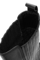 Woman Black Chunky Heels Leather Cowboy Boots | Derimod Woman Black Chunky Heels Leather Cowboy Boots | Derimod