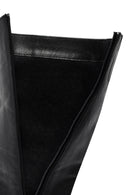Woman Black Zippered Chunky Heels Leather Boot | Derimod Woman Black Zippered Chunky Heels Leather Boot | Derimod