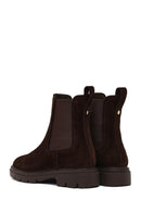 Women's Brown Suede Leather Chelsea Boot | Derimod Women's Brown Suede Leather Chelsea Boot | Derimod